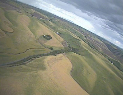 KiwiAir helicopter tour over the Palouse farmland and over Pullman and Moscow, home to the Washington State Cougars and Idaho Vandals